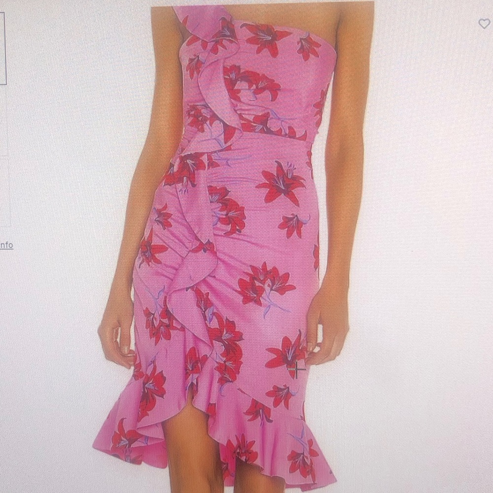 Pink one shoulder dress